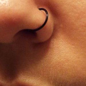 Black🖤 Faux Nose Hoop Fake Nose Ring Piercing